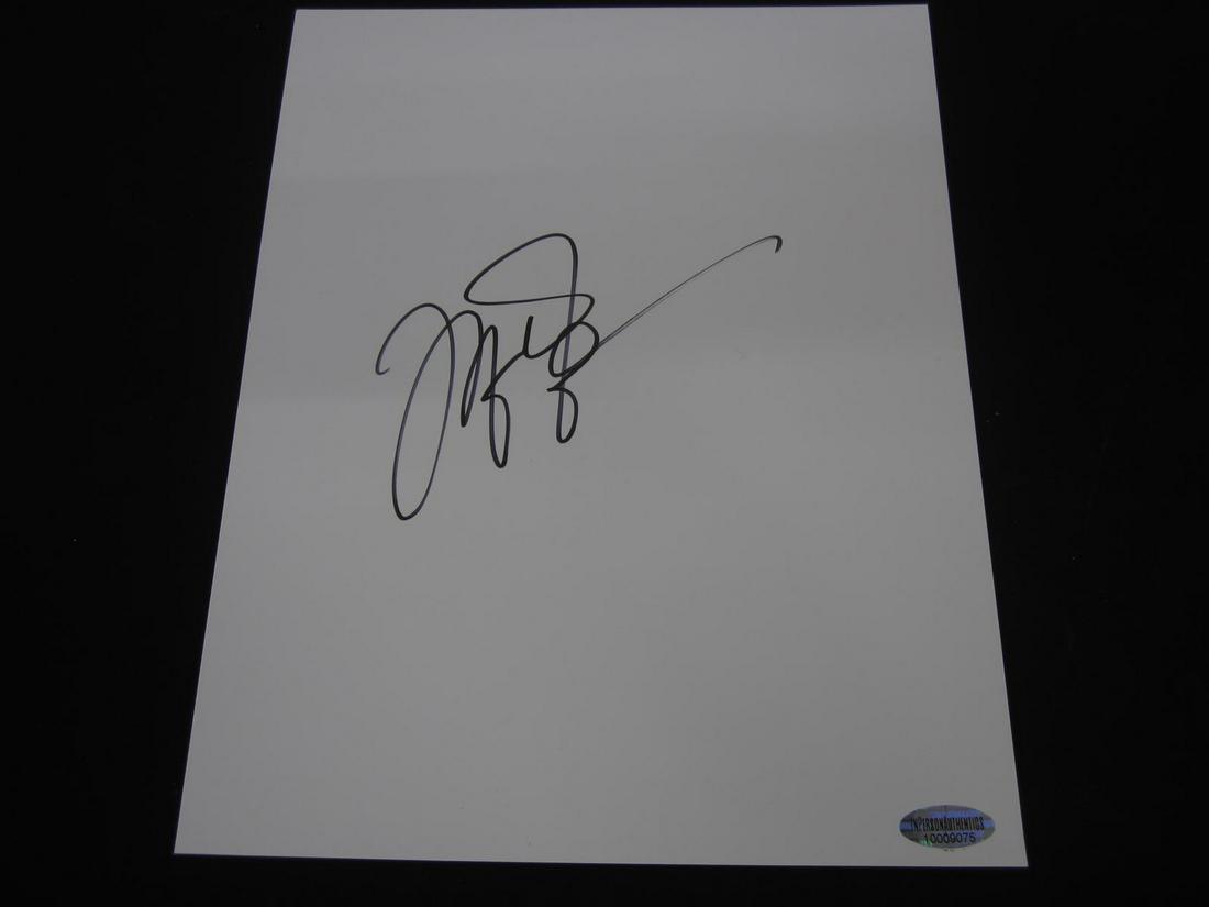 MICHAEL JORDAN SIGNED WHITE PAPER (1 of 2)