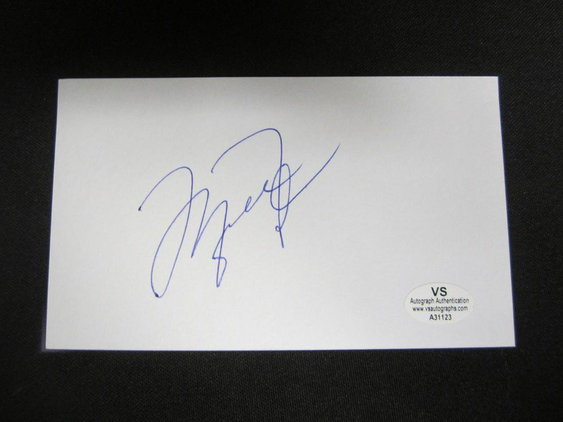 MICHAEL JORDAN AUTOGRAPHED INDEX CARD W/COA (1 of 2)
