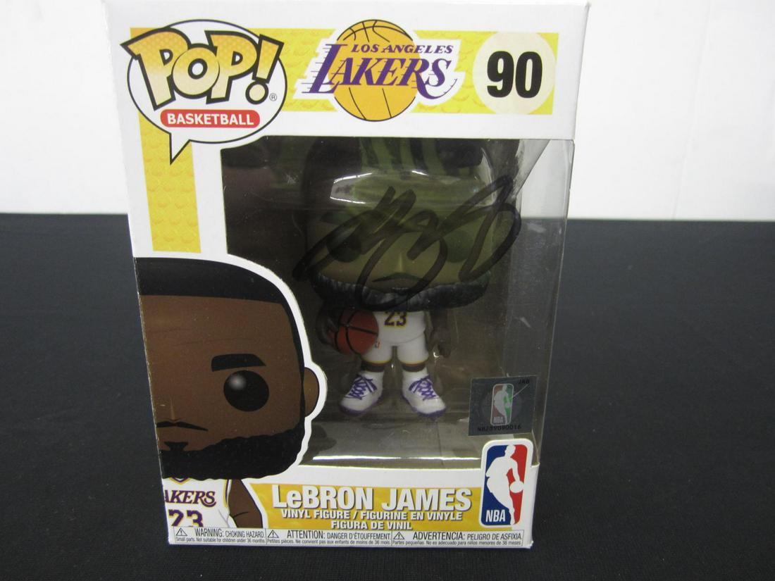 LEBRON JAMES AUTOGRAPHED FUNKO POP BOX W/COA (1 of 2)