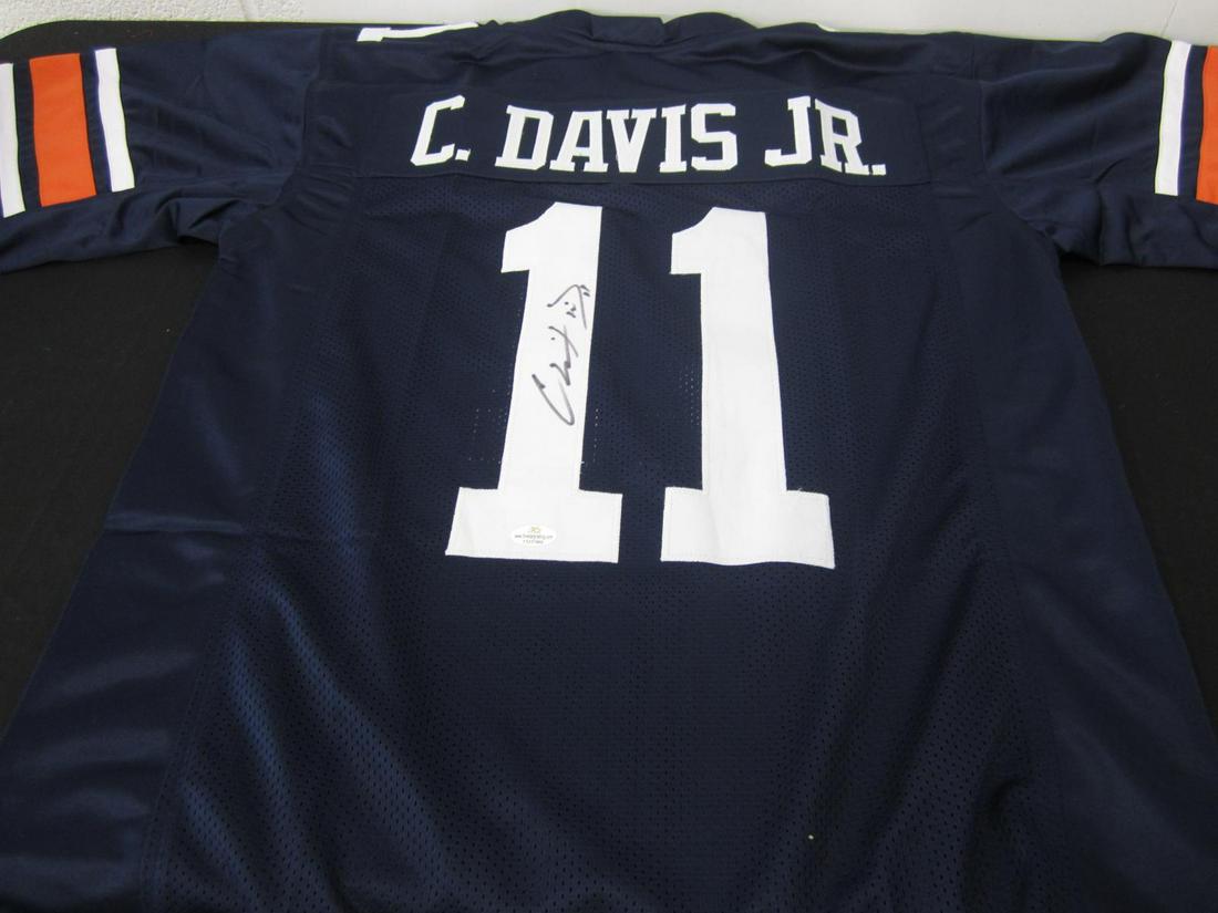 CHRIS DAVIS JR AUTOGRAPHED FOOTBALL JERSEY W/COA (1 of 3)