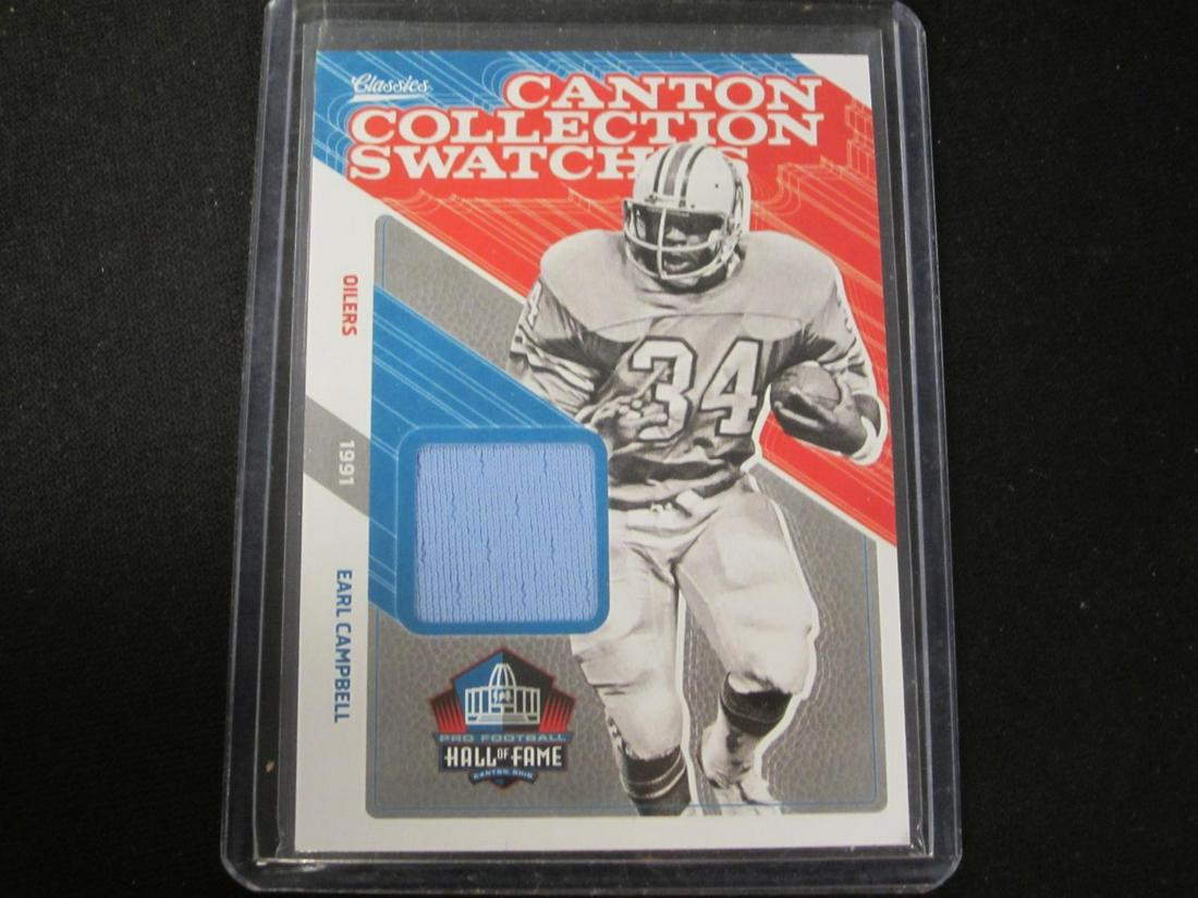 2018 CANTON COLLECTION SWATCH EARL CAMPBELL: 2018 CLASSICS CANTON COLLECTION SWATCH EARL CAMPBELL OILERS