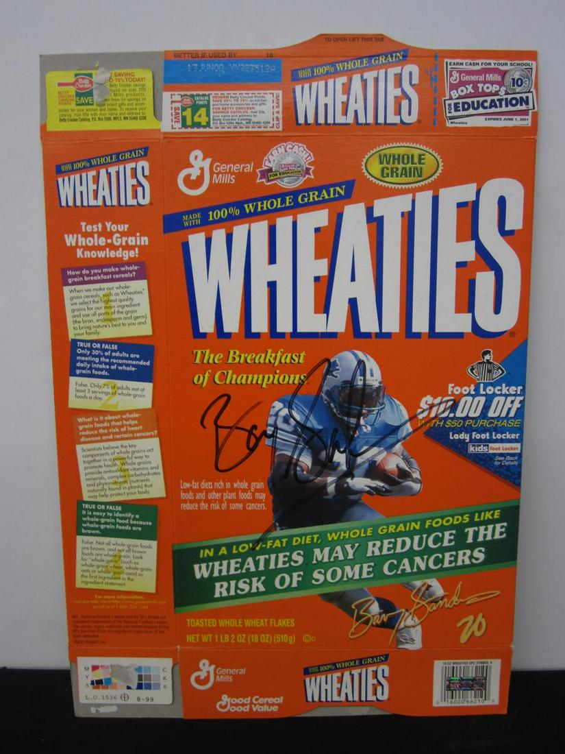 Barry Sanders Signed Wheaties Box COA (1 of 2)