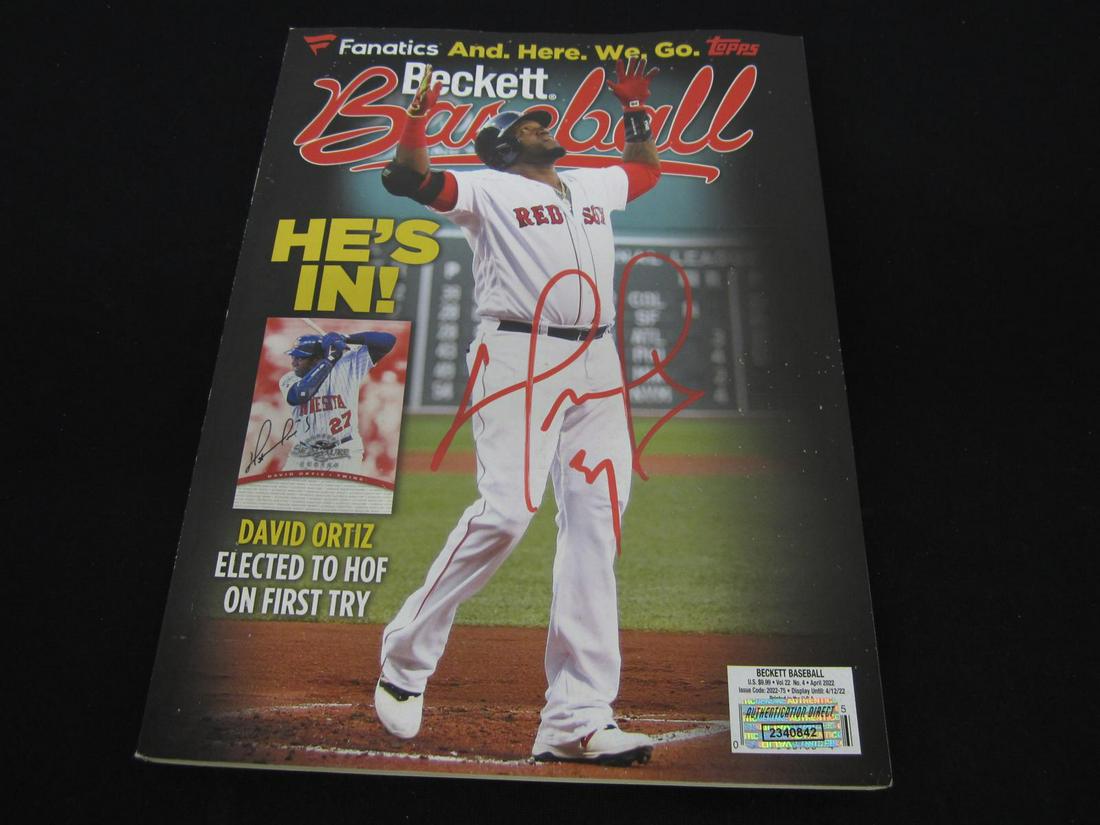 David Ortiz signed magazine COA (1 of 2)