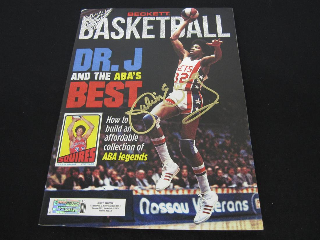 Julius Erving signed magazine COA (1 of 2)