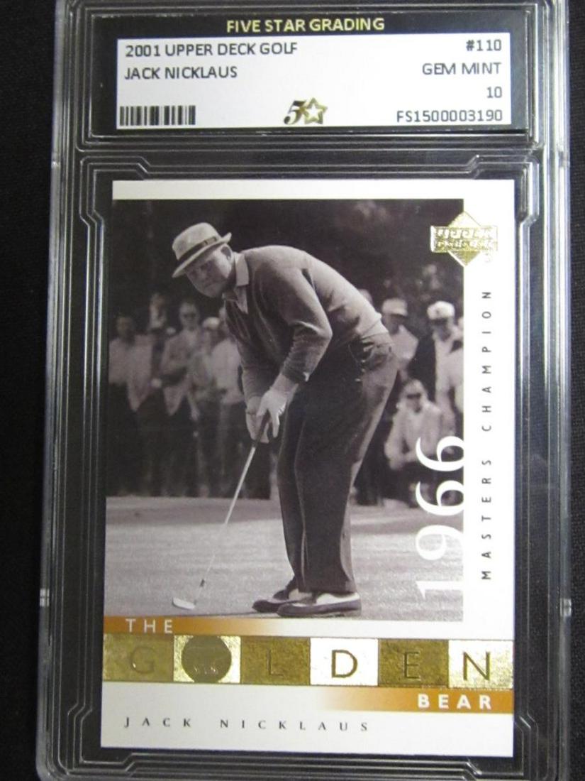 2001 UPPER DECK GOLF JACK NICKLAUS: 2001 UPPER DECK GOLF JACK NICKLAUS GEM MINT 10 PGA