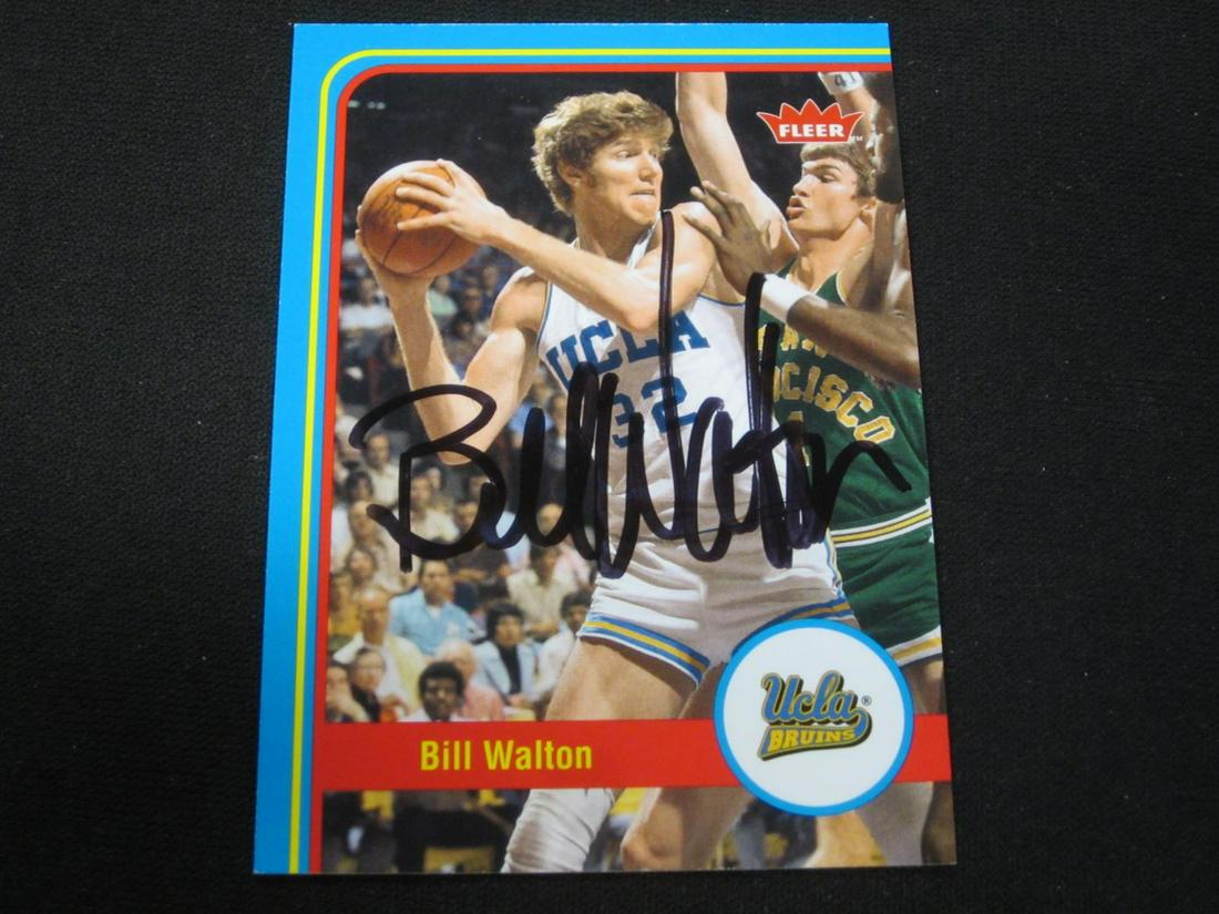 BILL WALTON AUTOGRAPHED TRADNG CARD W/COA: BILL WALTON AUTOGRAPHED TRADNG CARD WITH COA SPORTS CARD
