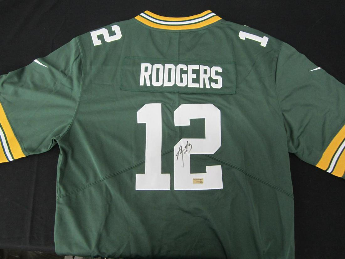 AARON RODGERS AUTOGRAPHED JERSEY W/COA (1 of 2)