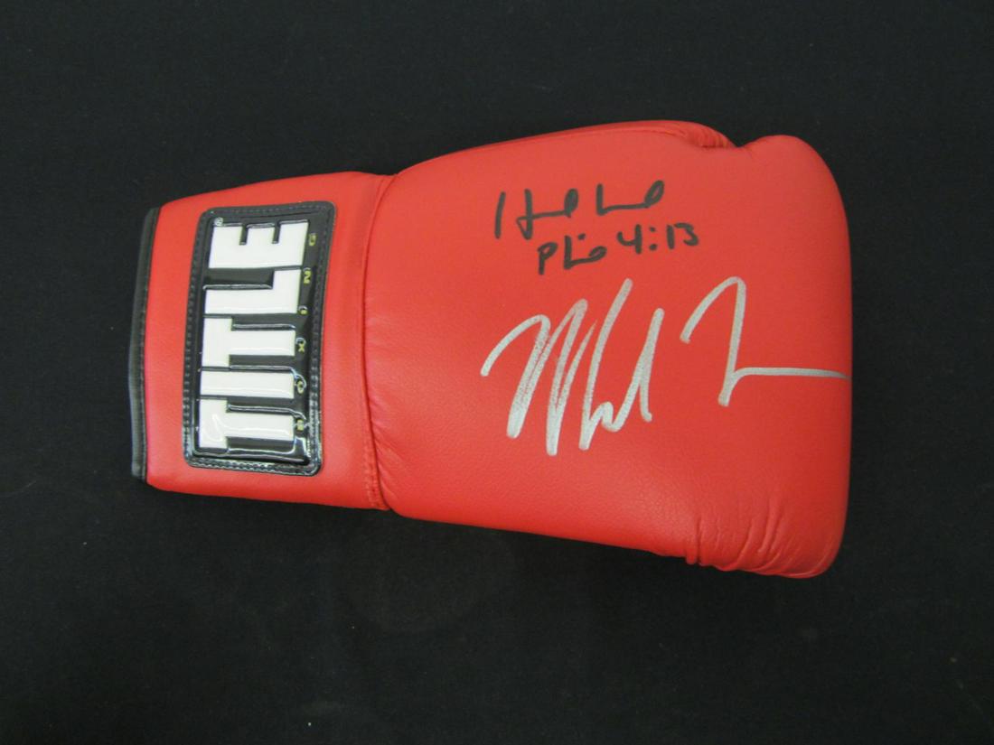 TYSON/HOLYFIELD AUTOGRAPHED BOXING GLOVE W/COA (1 of 3)
