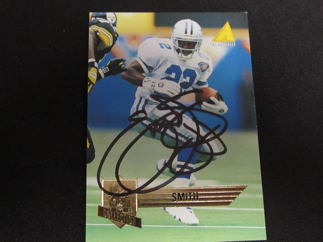 EMMITT SMITH AUTOGRAPHED TRADING CARD W/COA (1 of 2)