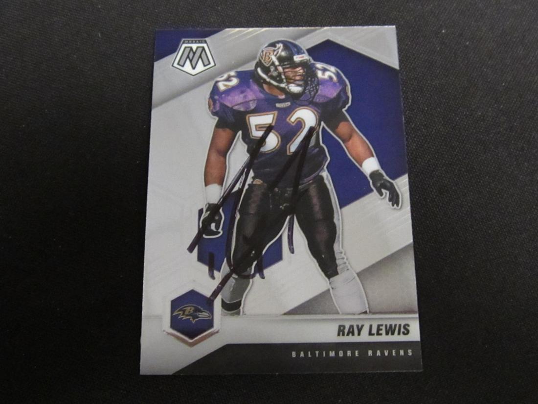 RAY LEWIS AUTOGRAPHED TRADING CARD W/COA (1 of 2)