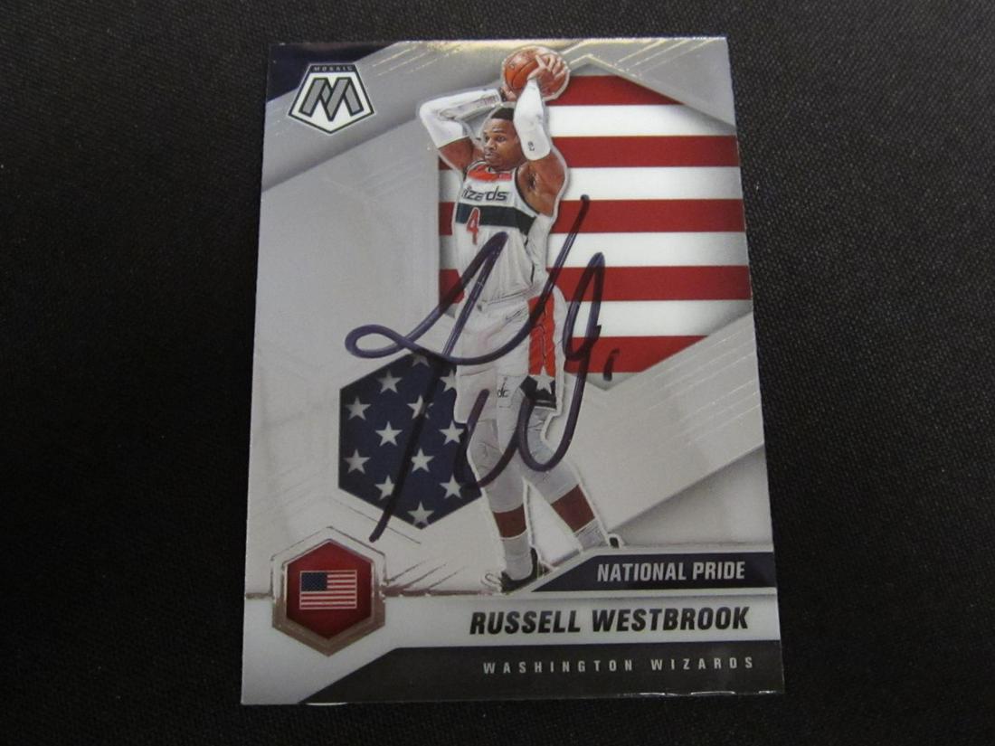RUSSELL WESTBROOK AUTOGRAPHED TRADING CARD W/COA (1 of 2)