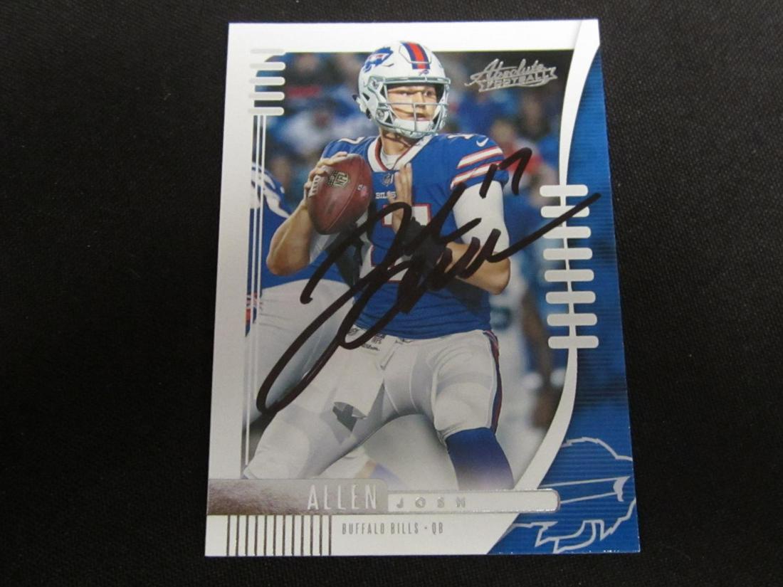JOSH ALLEN AUTOGRAPHED TRADING CARD W/COA (1 of 2)