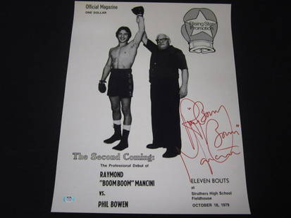 Ray Boom Boom Mancini auto16x20 PSA COA: Ray Boom Boom Mancini signed auto16x20 PSA COA