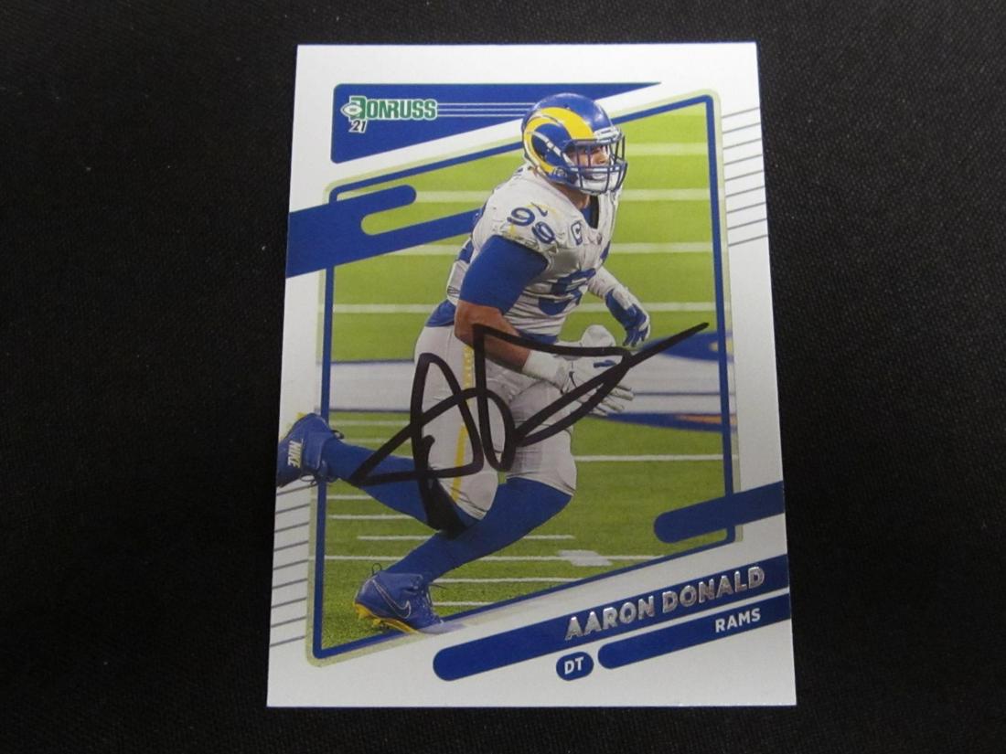 AARON DONALD AUTOGRAPHED TRADING CARD W/COA (1 of 2)