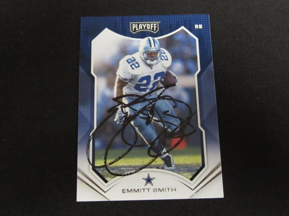EMMITT SMITH AUTOGRAPHED TRADING CARD W/COA (1 of 2)