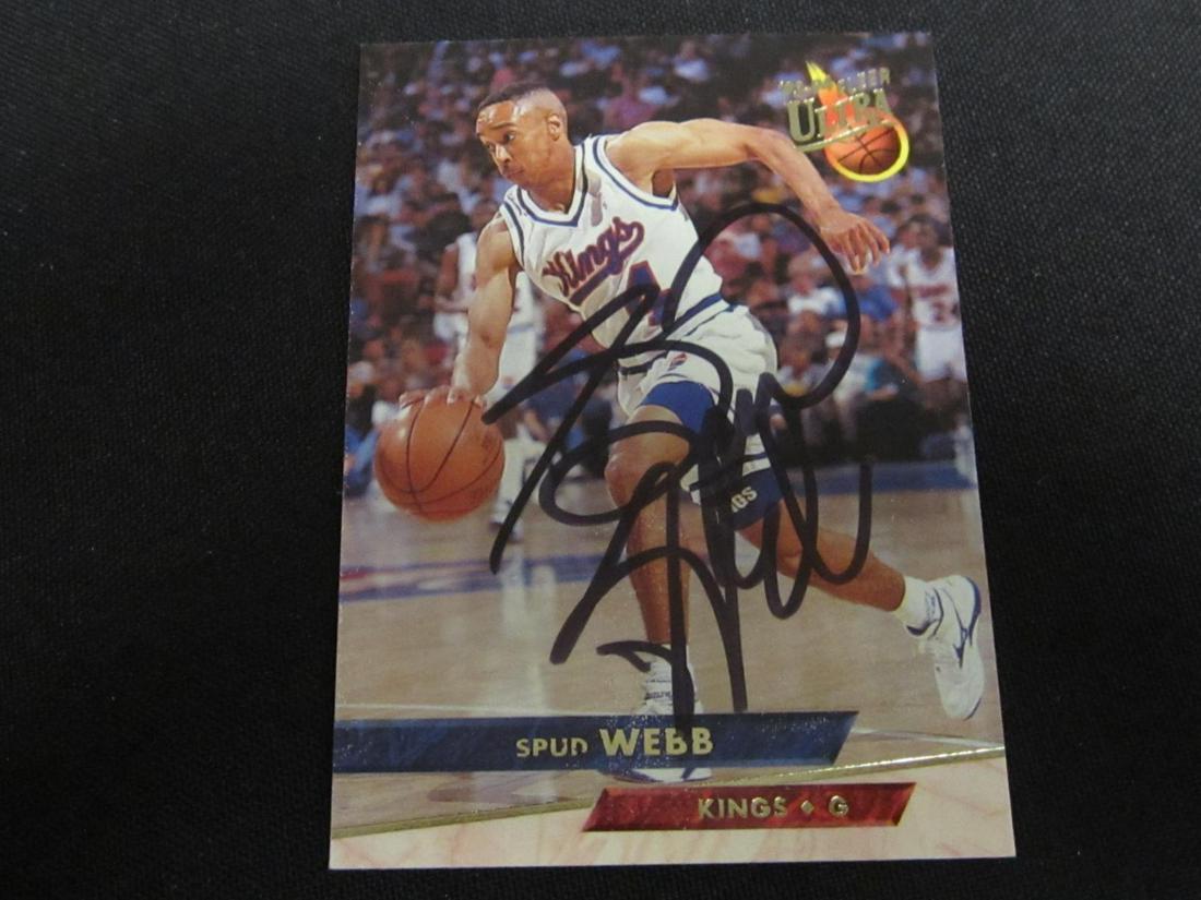SPUD WEBB AUTOGRAPHED TRADING CARD W/COA (1 of 2)