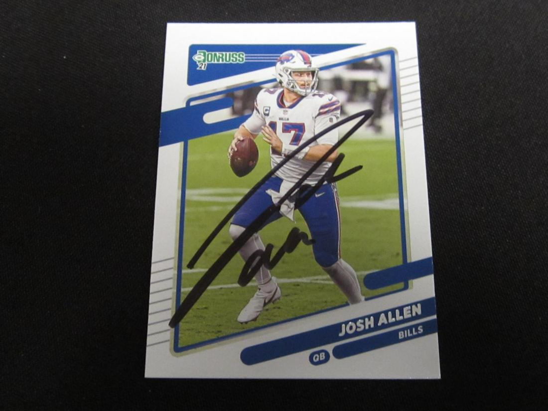 JOSH ALLEN AUTOGRAPHED TRADING CARD W/COA (1 of 2)