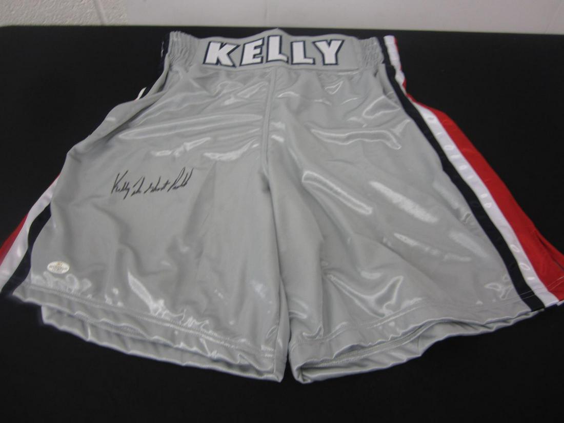 Kelly Pavlik Signed Boxing Shorts Five Star COA (1 of 2)