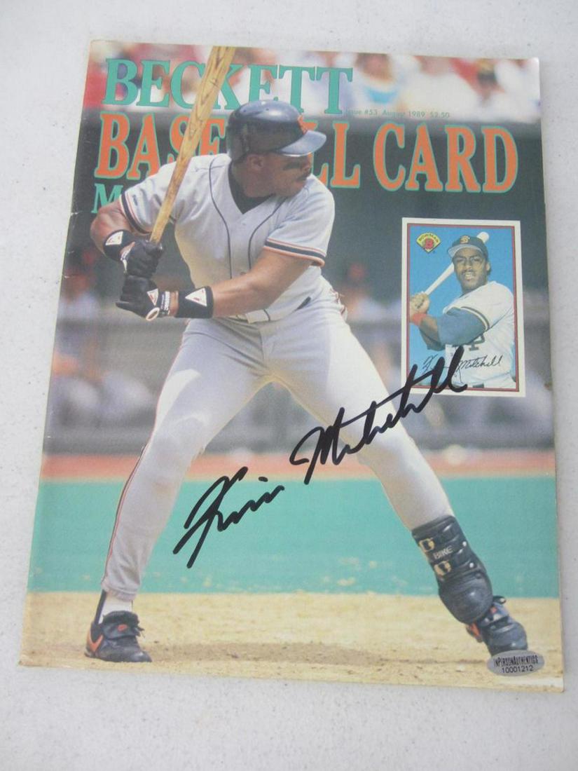 Kevin Mitchell signed magazine COA: Kevin Mitchell signed magazine Certified COA
