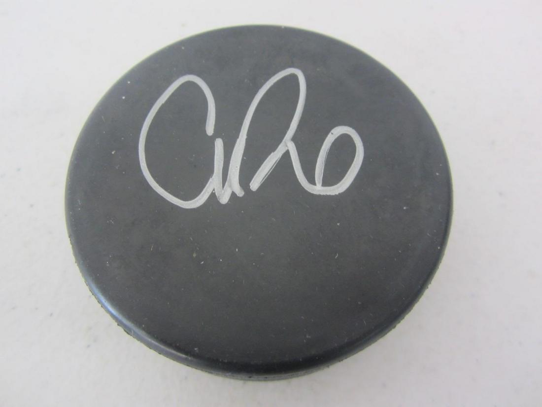 Connor McDavid Signed Hockey Puck COA: Connor McDavid Signed Hockey Puck Certified COA