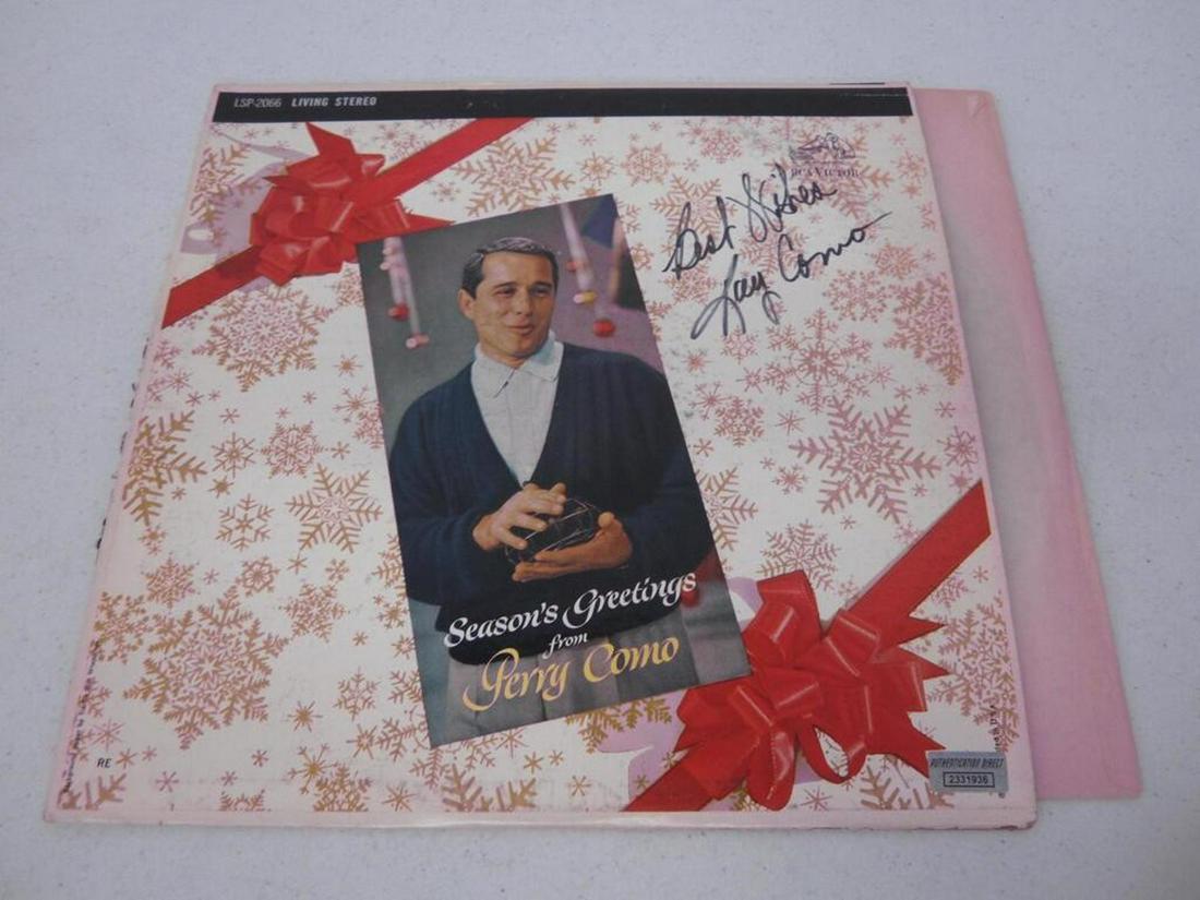 Perry Como Signed Album COA: Perry Como Signed Album COA