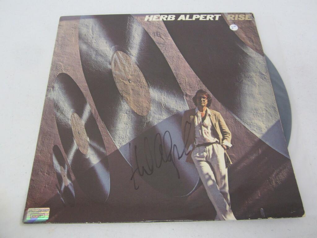Herb Alpert signed record album COA: Herb Alpert signed autographed record Certified COA