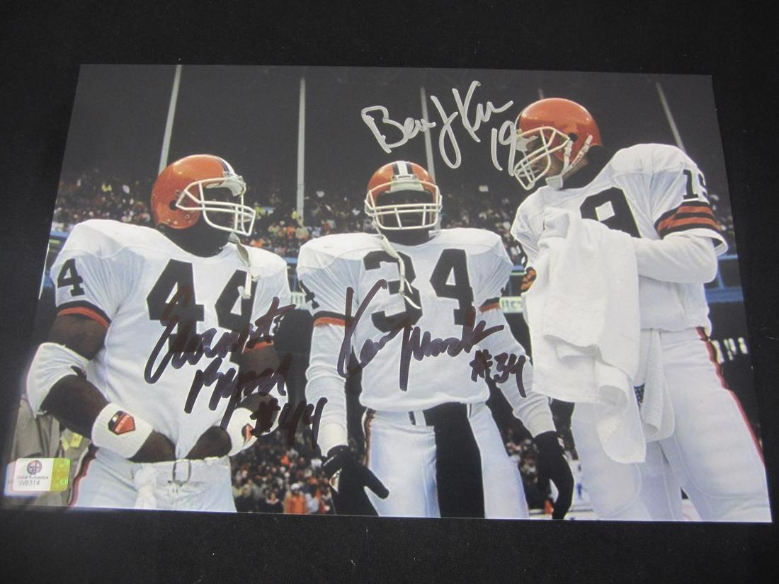 Kosar, Byner, Mack signed 11x17 Coa: Kosar, Byner, Mack signed 11x17 Coa