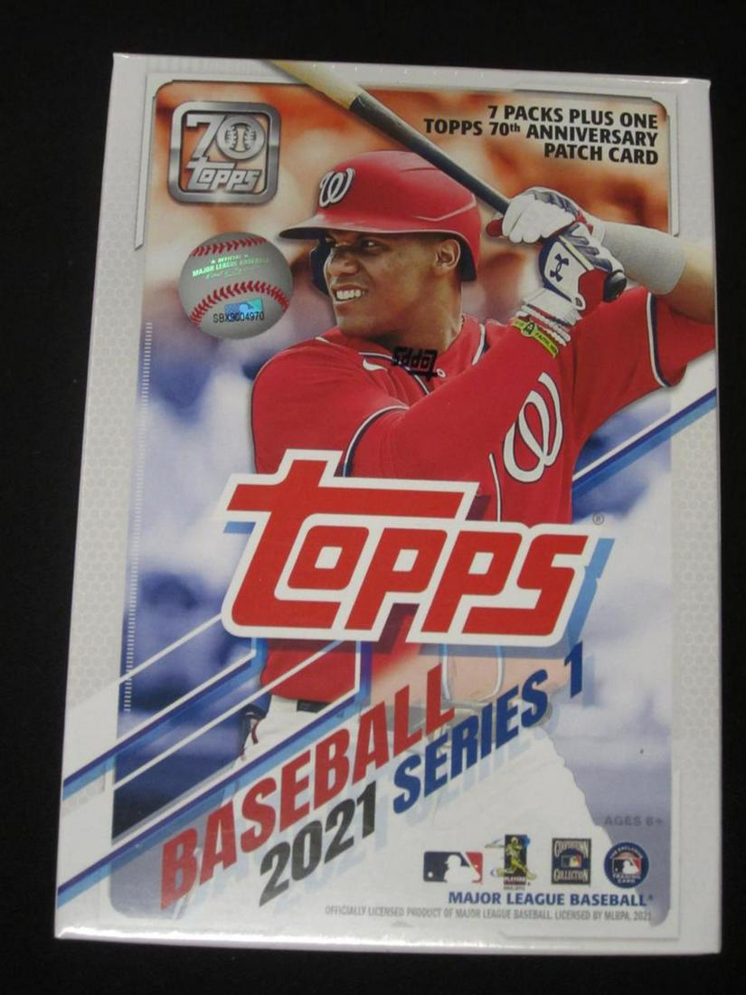 2021 TOPPS SERIES 1 SEALED BLASTER BOX: AUTHENTIC FACTORY SEALED 2021 TOPPS BASEBALL SERIES 1 BLASTER BOX