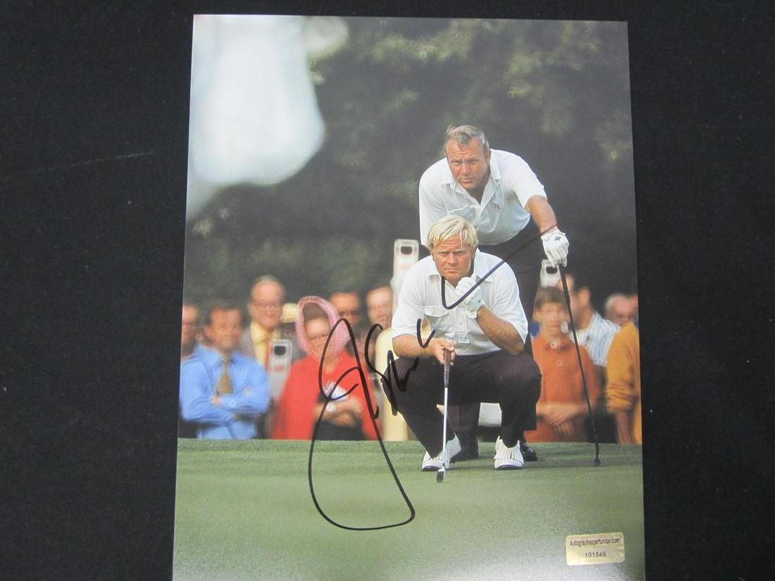 JACK NICKLAUS AUTOGRAPHED 8X10 PHOTO W/COA: JACK NICKLAUS AUTOGRAPHED 8X10 PHOTO WITH COA GOLF