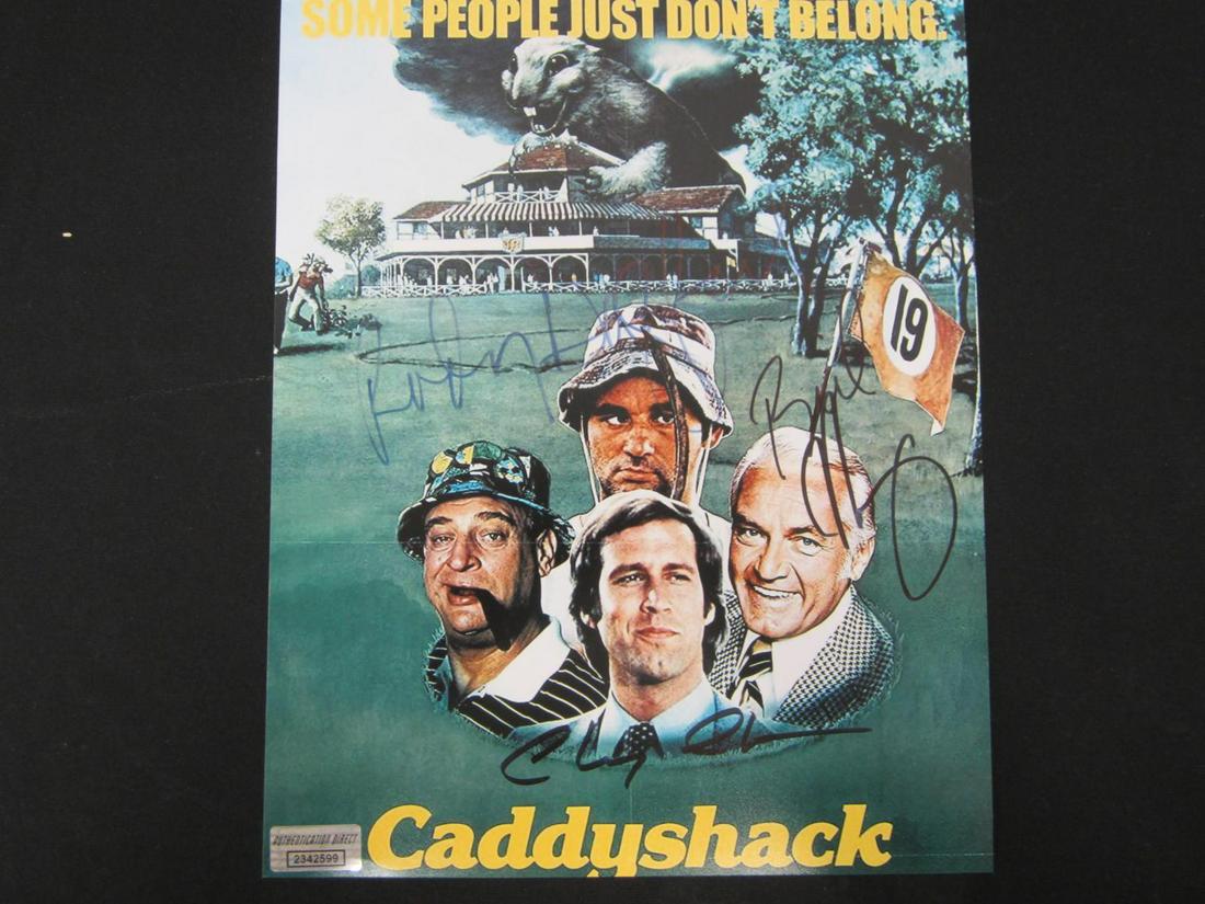 DANGERFIELD,MURRAY,CHASE AUTOGRAPHED PHOTO W/COA: RODNEY DANGERFIELD,BILL MURRAY,CHEVY CHASE AUTOGRAPHED 8X10 PHOTO WITH COA CADDYSHACK