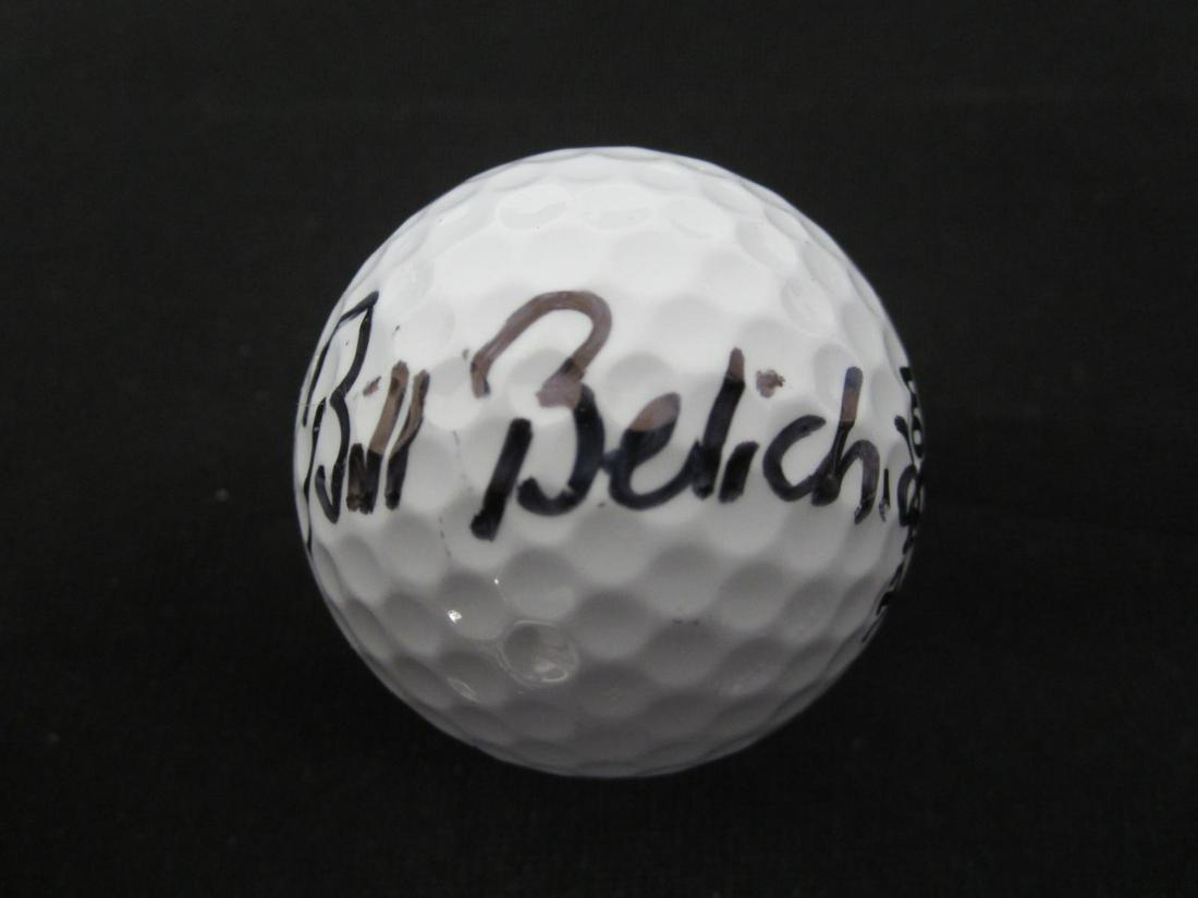 BILL BELICHICK AUTOGRAPHED GOLF BALL W/COA: BILL BELICHICK AUTOGRAPHED GOLF BALL WITH COA