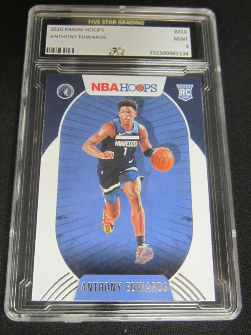 2020 HOOPS ANTHONY EDWARDS RC MINT 9: 2020 HOOPS ANTHONY EDWARDS RC MINT 9 TIMBERWOLVES