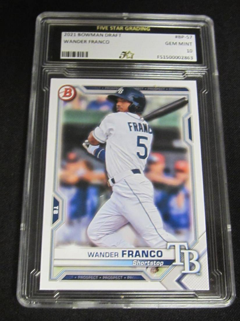 2021 BOWMAN WANDER FRANCO PROSPECT GEM MINT 10: 2021 BOWMAN DRAFT WANDER FRANCO PROSPECT GEM MINT 10 RAYS