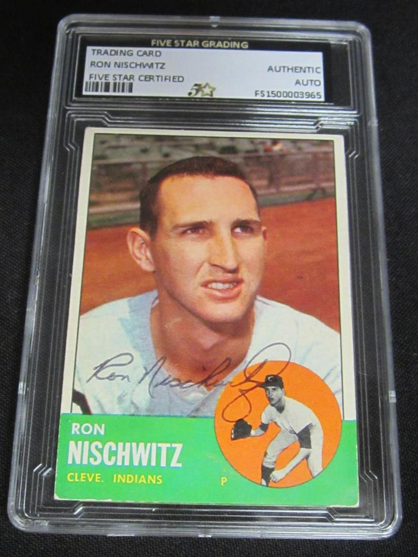 RON NISCHWITZ AUTOGRAPHED TRADING CARD: RON NISCHWITZ AUTOGRAPHED TRADING CARD AUTHENTIC AUTO INDIANS