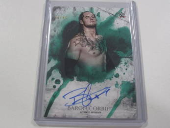 18 WWE AUTENTIC AUTO /50 BARON CORBIN