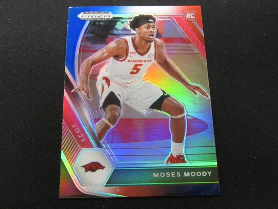 2021 PRIZM DRAFT PICKS R/W/B MOSES MOODY RC: 2021 PRIZM DRAFT PICKS R/W/B PRIZM MOSES MOODY RC SPORTS CARD
