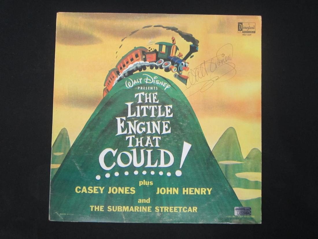 WALT DISNEY AUTOGRAPHED ALBUM COVER W/COA: WALT DISNEY AUTOGRAPHED ALBUM COVER WITH COA