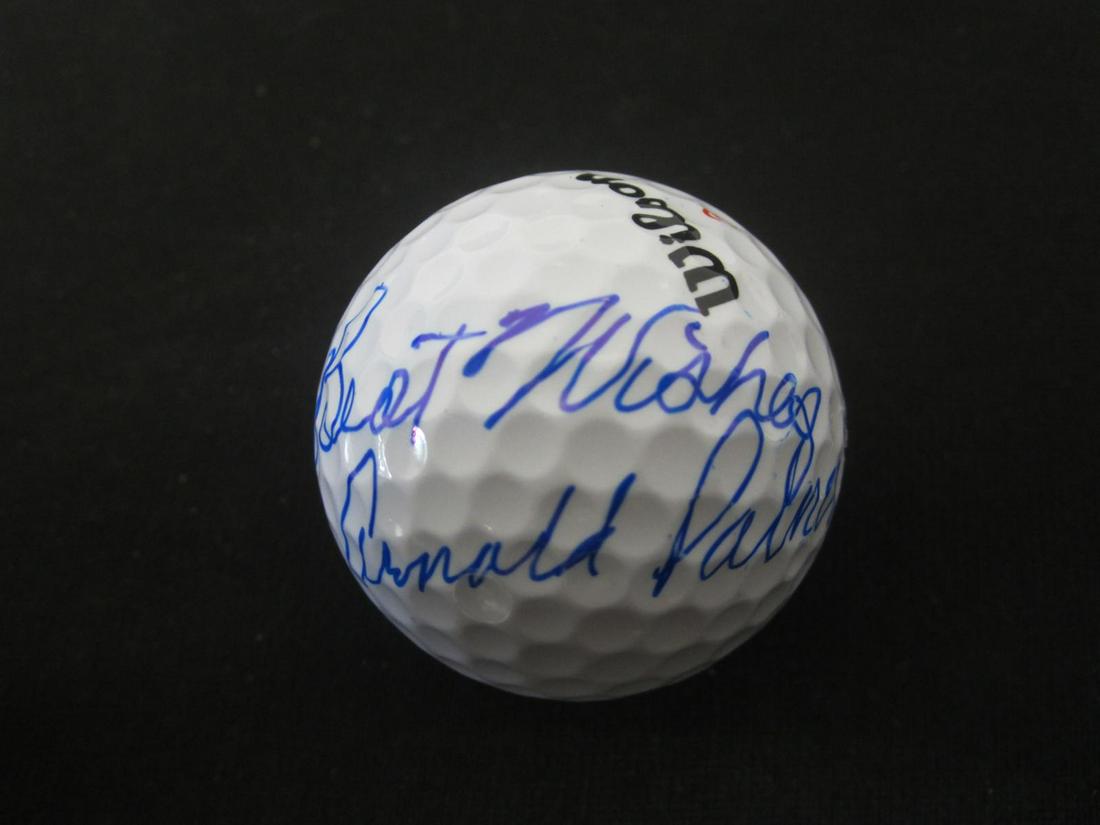 ARNOLD PALMER AUTOGRAPHED GOLF BALL W/COA: ARNOLD PALMER AUTOGRAPHED GOLF BALL WITH COA
