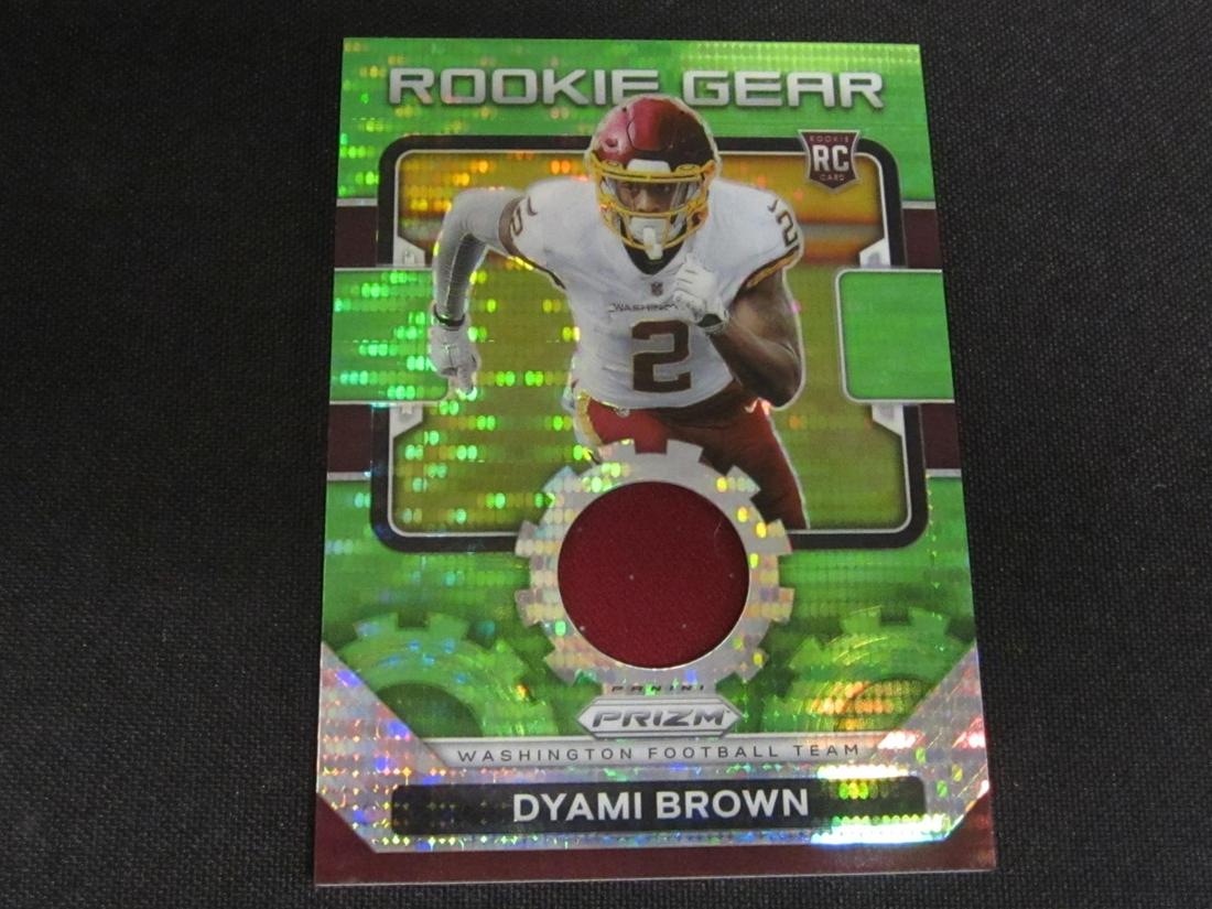 2021 ROOKIE GEAR GREEN PULSAR DYAMI BROWN: 2021 PANINI PRIZM ROOKIE GEAR GREEN PULSAR PRIZM DYAMI BROWN WASHINGTON