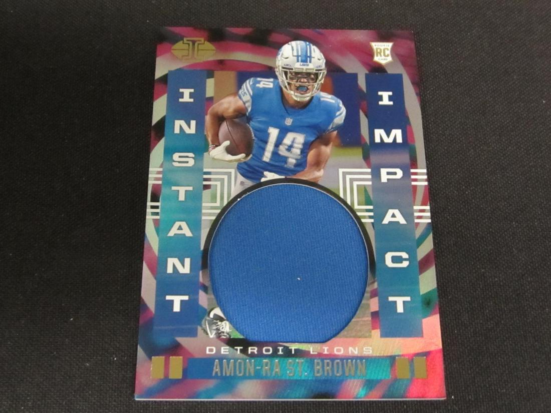 2021 INSTANT IMPACT RELIC AMON-RA ST BROWN: 2021 ILLUSIONS INSTANT IMPACT JUMBO RELIC AMON-RA ST BROWN LIONS
