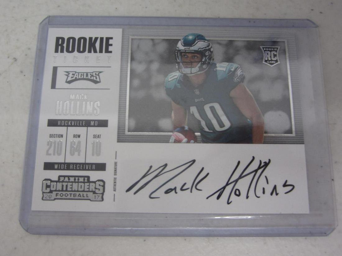 17 ROOKIE TICKET AUTO MACK HOLLINS: 2017 CONTENDERS ROOKIE TICKET AUTO MACK HOLLINS #380 SPORTS CARD