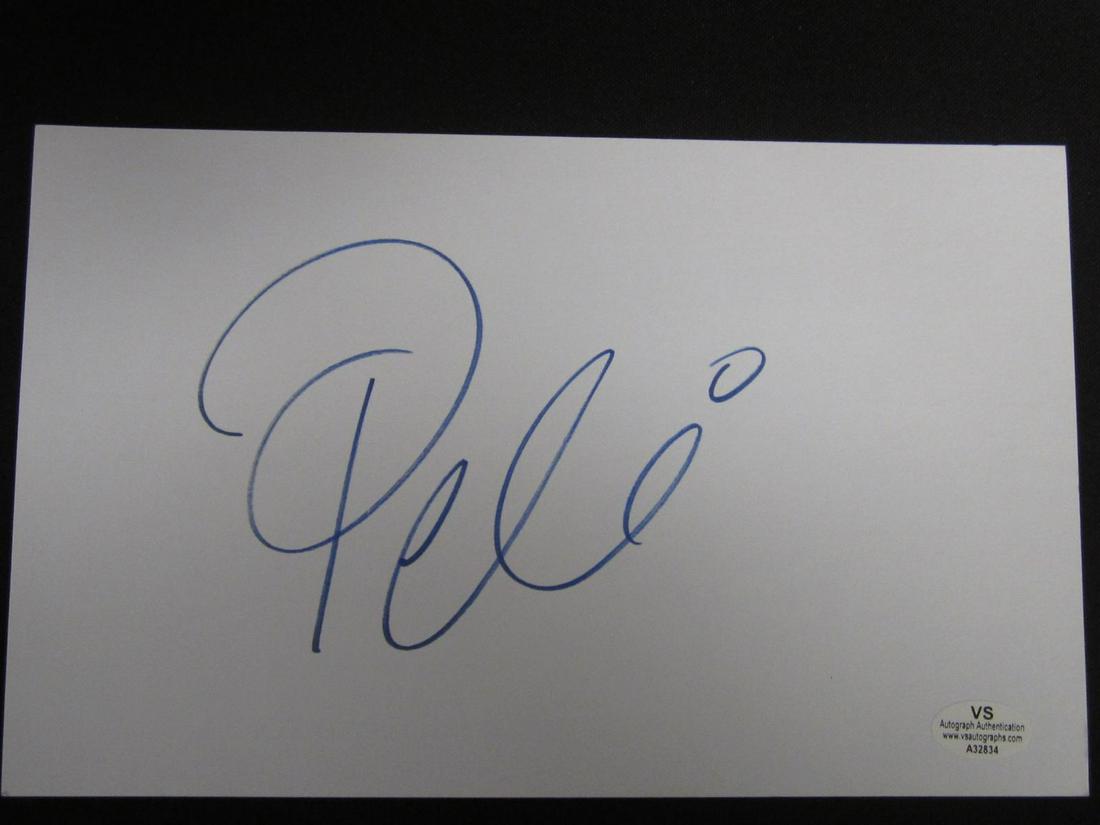 PELE AUTOGRAPHED CUT W/COA: PELE AUTOGRAPHED CUT WITH COA SOCCER