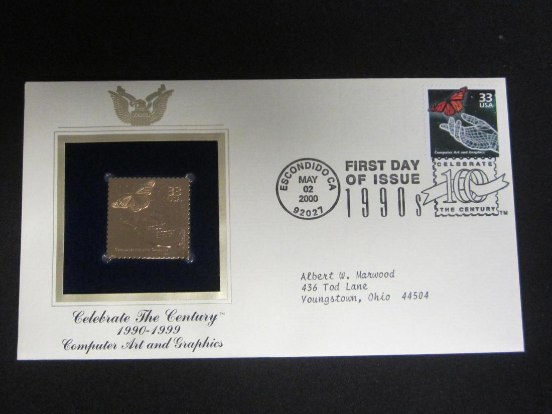 22KT GOLD REPLICA STAMP COMPUTER ART GRAPHICS (1 of 1)