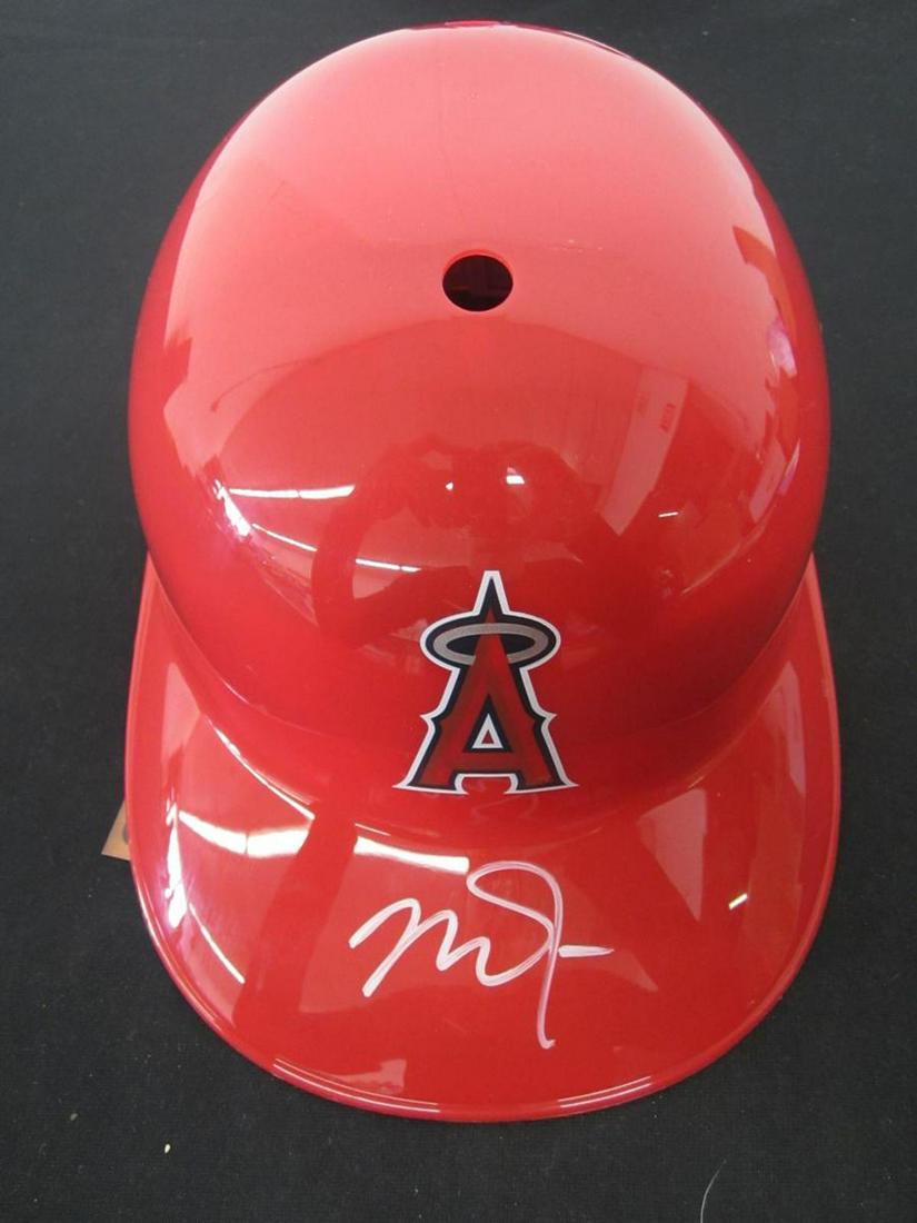MIKE TROUT AUTOGRAPHED SOUVENIR HELMET W/COA (1 of 2)