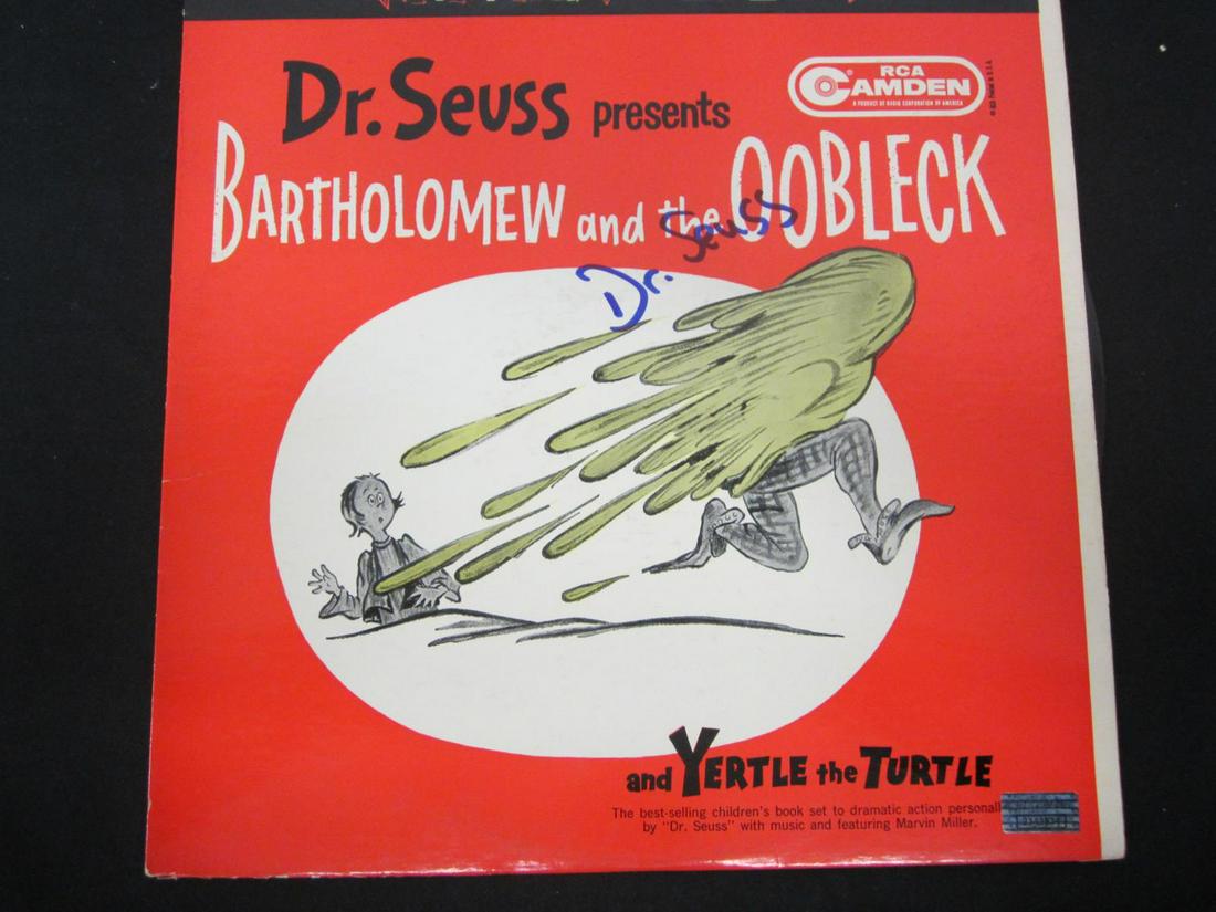 DR SEUSS AUTOGRAPHED ALBUM COVER W/COA (1 of 2)