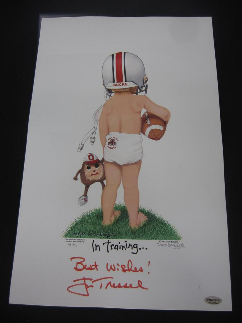 Jim Tressel OSU autographed print COA (1 of 2)