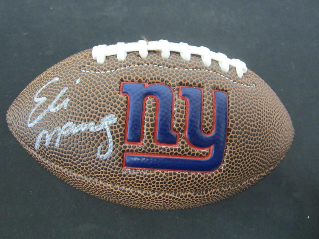 ELI MANNING AUTOGRAPHED MINI FOOTBALL W/COA (1 of 2)