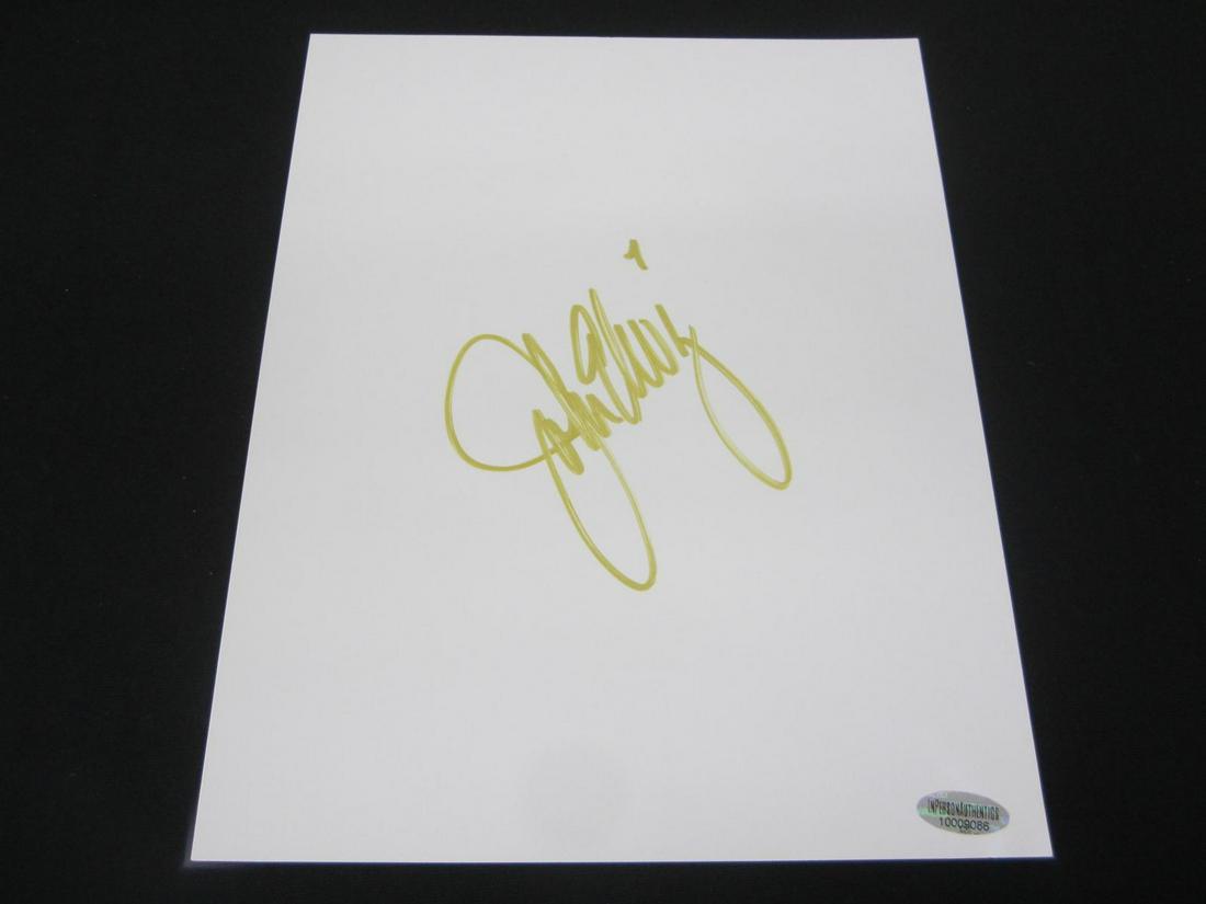 JOHN ELWAY AUTOGRAPHED WHITE SHEET W/COA (1 of 2)