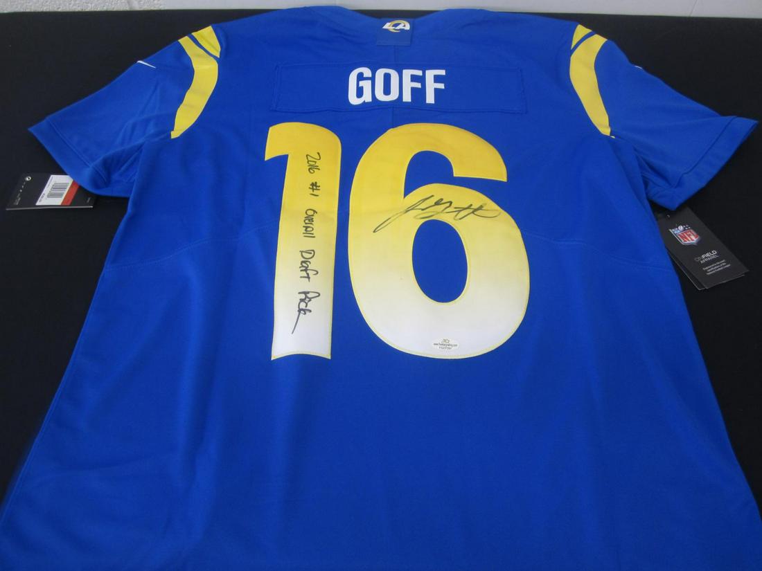 JARED GOFF SIGNED RAMS JERSEY W/ COA (1 of 3)