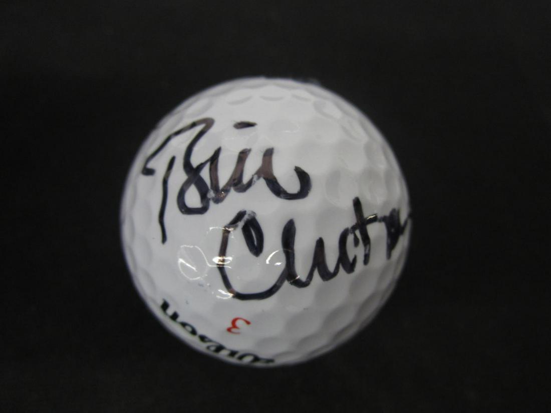 BILL CLINTON SIGNED GOLF BALL W/ COA: AUTHENTIC PRESIDENT BILL CLINTON AUTOGRAPHED GOLF BALL THIS IS A WONDERFUL AUTOGRAPH. THIS ITEM HAS BEEN PROFESSIONALLY AUTHENTICATED & COMES WITH A COA. PLEASE DETERMINE CONDITION FROM PHOTO(S). SAVE